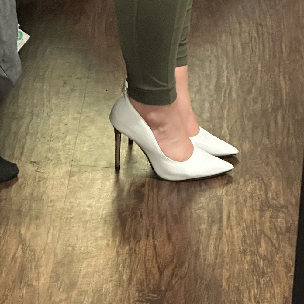 SHEIN White Pointed Toe Stiletto Heels